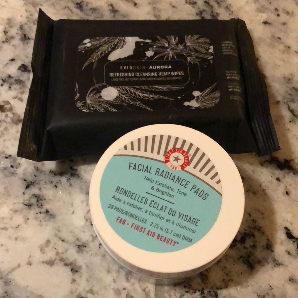 FAB-Radiance pads & EVIOSKIN cleansing wipes